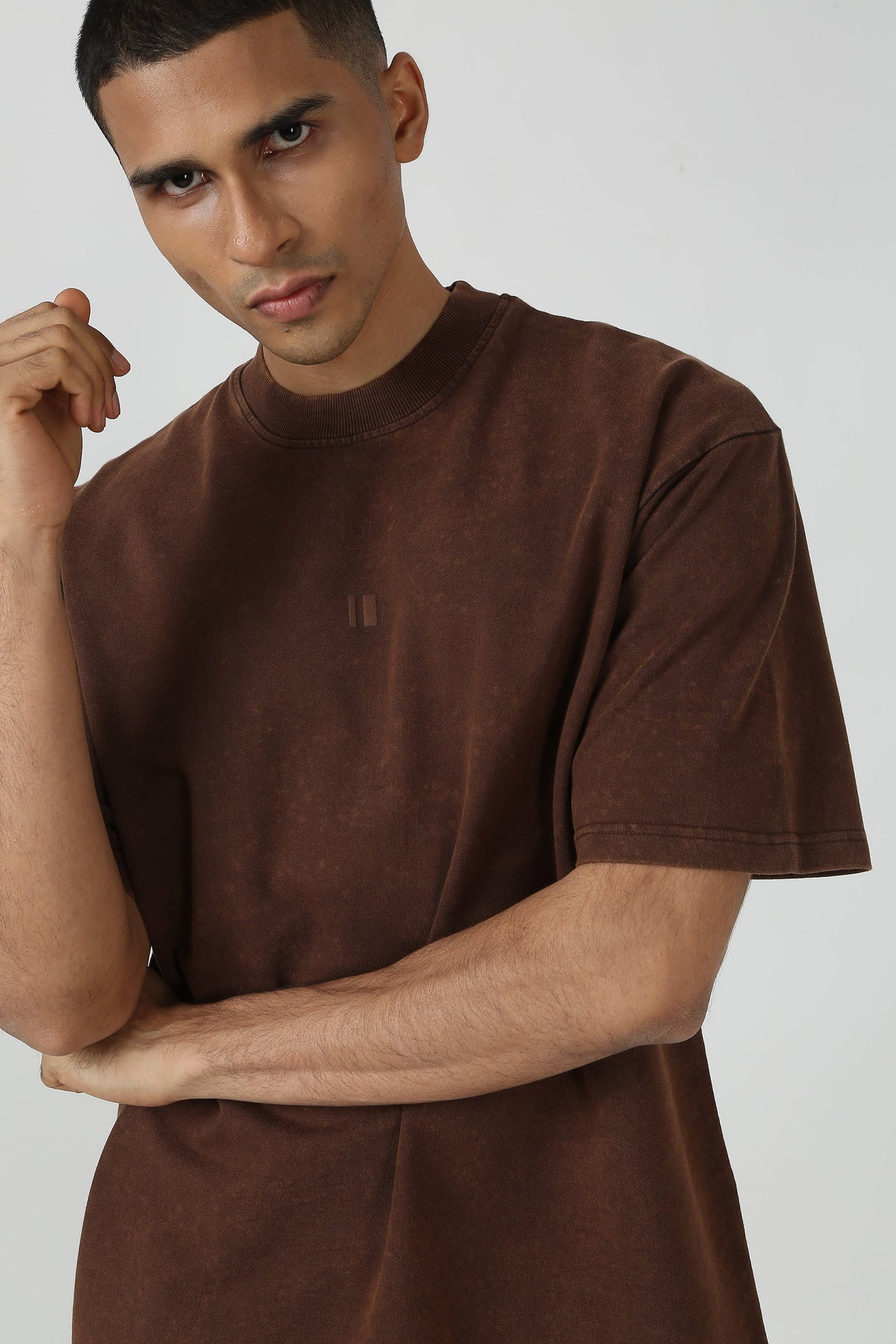 Brown Munde Washed Tshirt