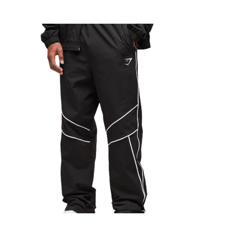 Gymshark Retro Crinkle Track Pants Black