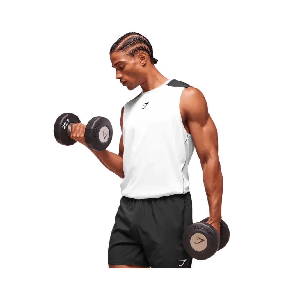Gymshark Arrival Block Tank Regular Fit White