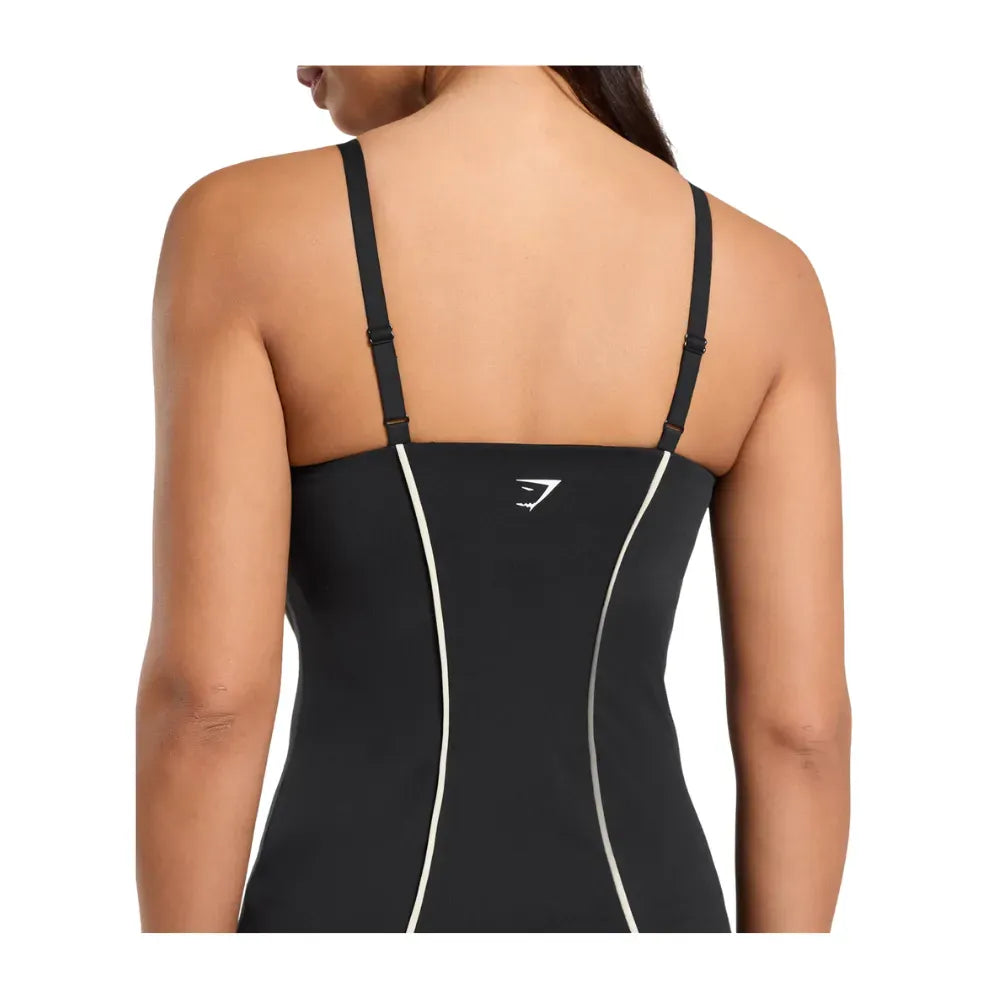 Gymshark Contour Stitch Tank with Shelf Black
