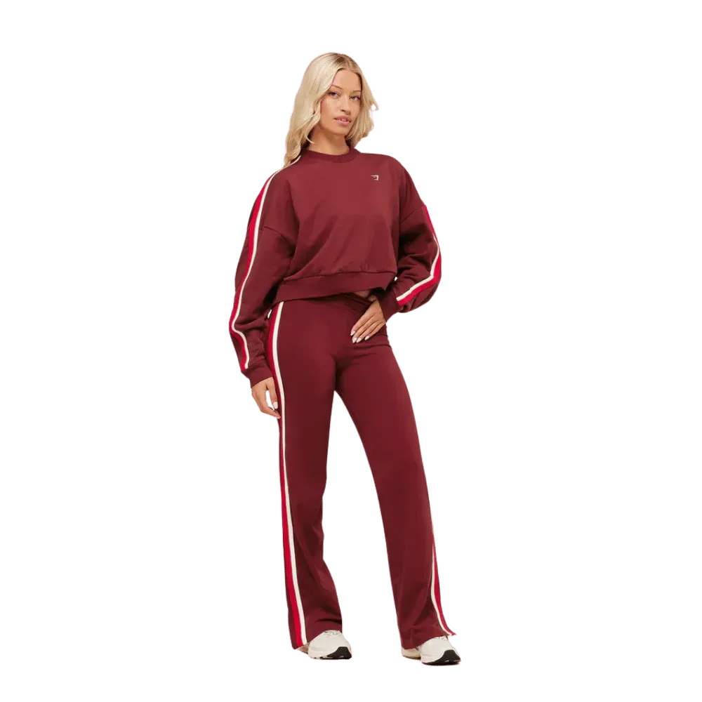 Gymshark Piping Wide Leg Pant Sets Red