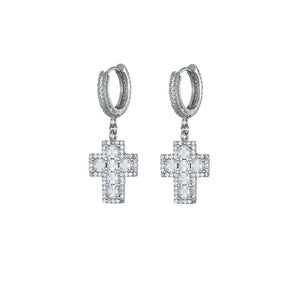 Baguette Cross Earring