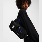 Karl Lagerfeld Utility Coated Denim Shoulder Bag Coated Black Denim
