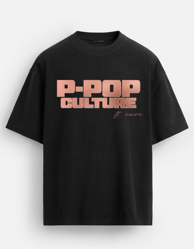 P-Pop Culture ft. Noire Ribbed T-shirt