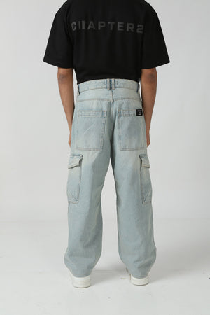 Light Blue Denim Cargos