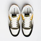 Top view of Taxi CHNKS sneakers – yellow and green sneakers for men with cushioned fit
