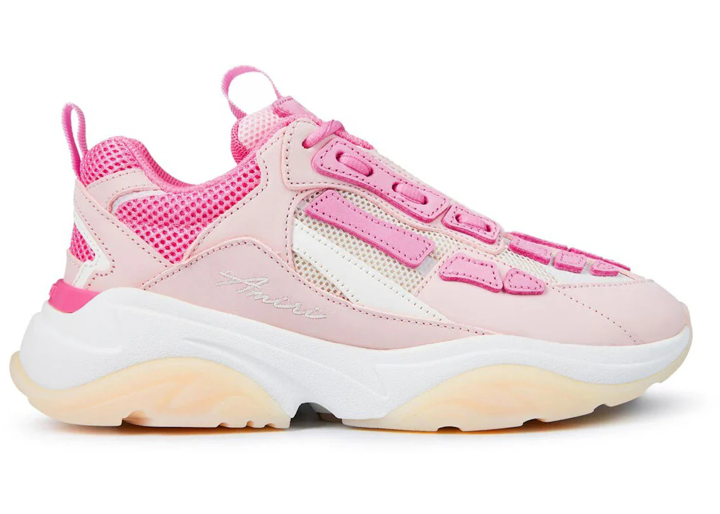 Amiri Bone Runner Light Pink White Womens