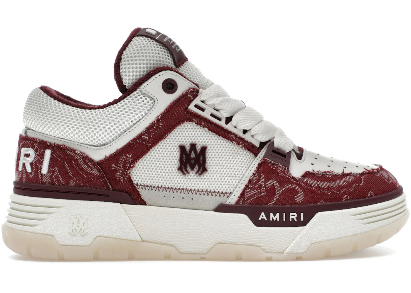 Amiri Ma-1 Bandana Denim Burgundy