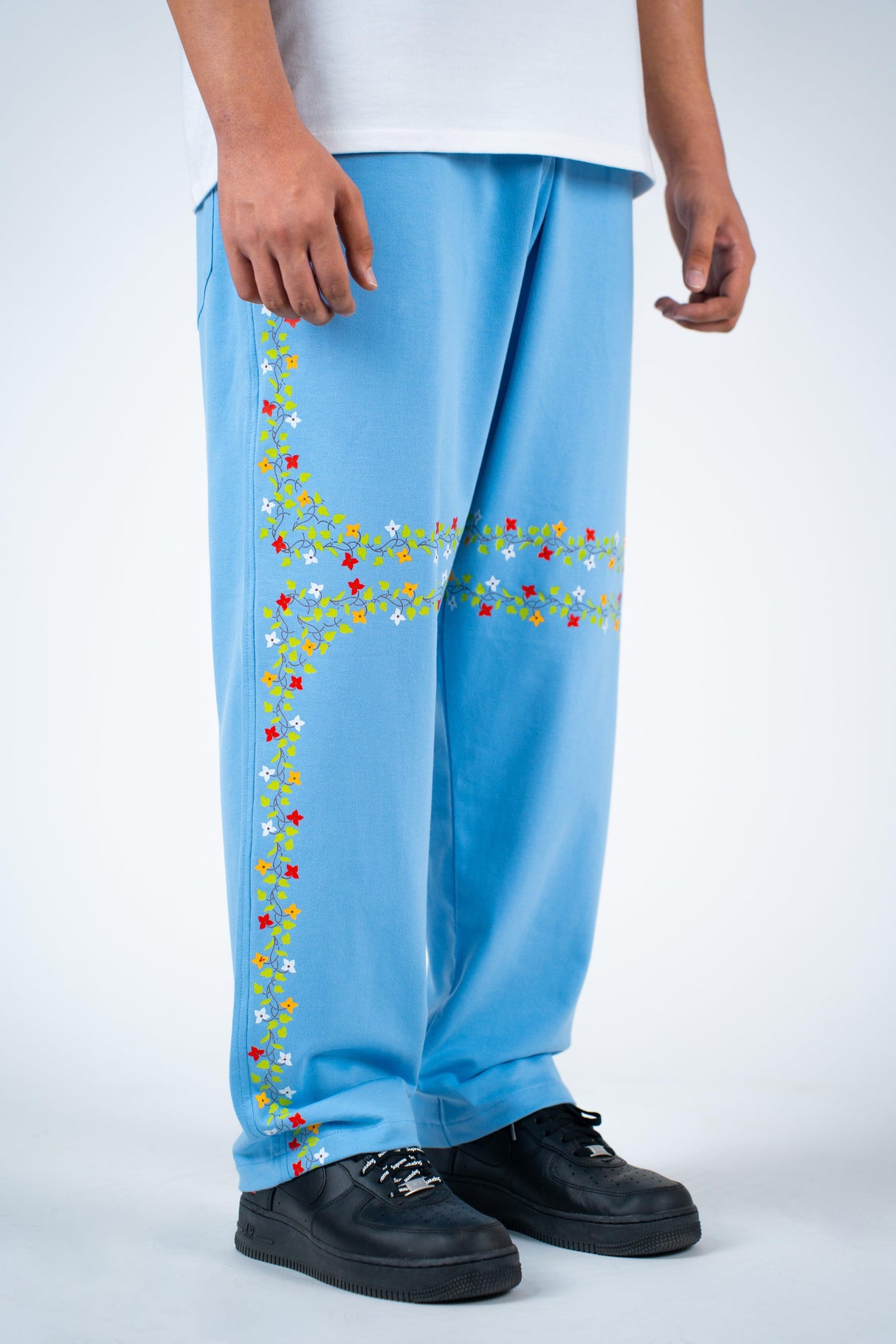 Light Blue Floral Jogger - dawntown