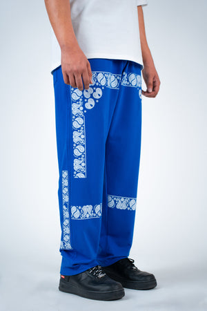 Dark Blue Block Paisley Jogger