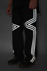 Reflective Athletic Black Denim - dawntown