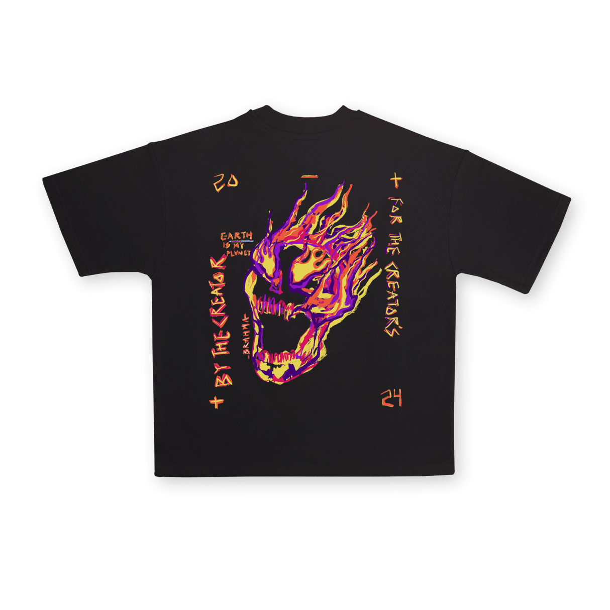 HOUSE OF BRAHMA // Agony // Black Oversized Unisex T-shirt - dawntown