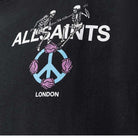 AllSaints Reincarnate Short Sleeve Crew Neck T-Shirt – Washed Black