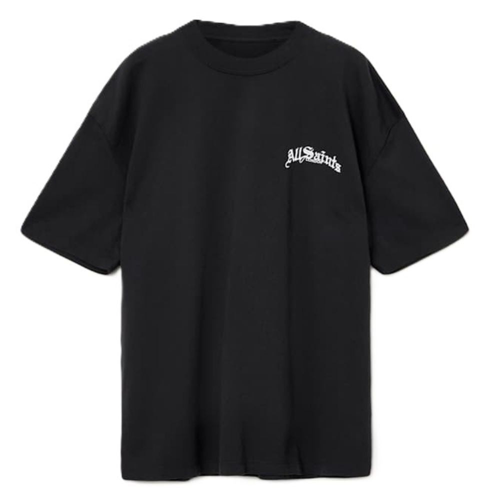 AllSaints Descent Oversized Graphic T-Shirt – Washed Black