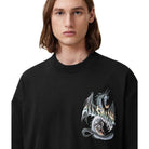 AllSaints Dragon Wave Oversized Short Sleeve T-Shirt – Washed Black