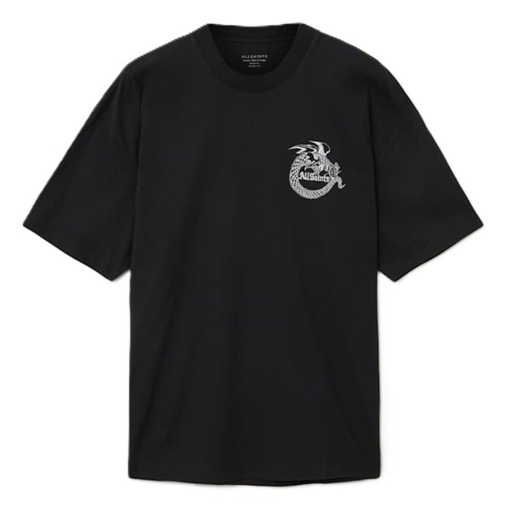 AllSaints Terra Oversized Graphic T-Shirt – Jet Black