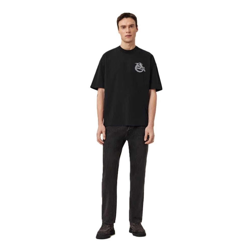 AllSaints Terra Oversized Graphic T-Shirt – Jet Black