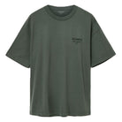 AllSaints Xander Flocked Logo Oversized T-Shirt – Garnet Green