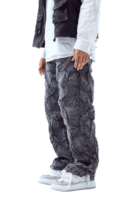 Signature Smocked Pants- Charcoal - dawntown