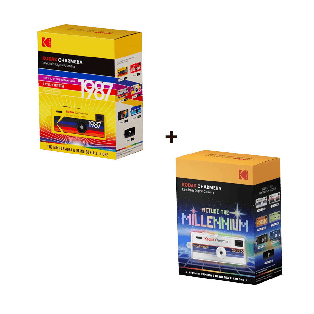 Kodak Charmera Keychain Digital Camera Blind Box Collection Standard + Millenium Collection Pack of 2