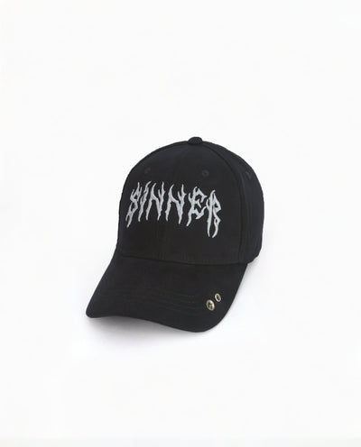 Sinner // Black Baseball Cap