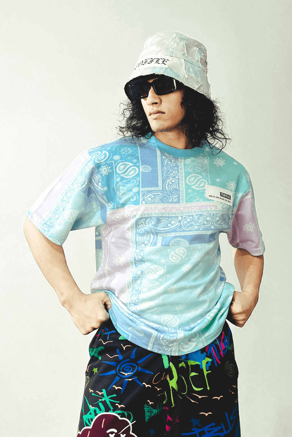 Paisley Blue T-shirt - dawntown