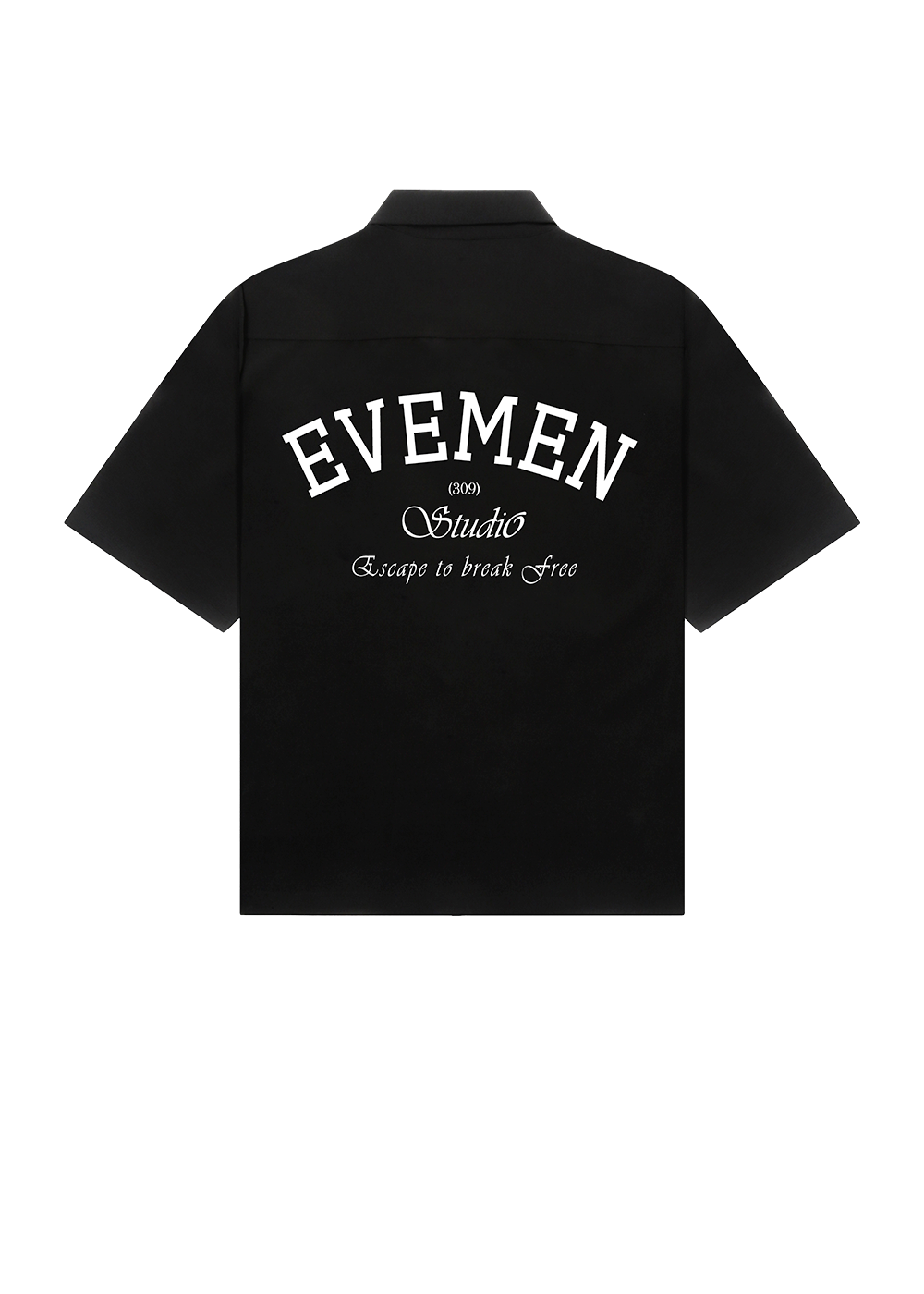 EVEMEN BOWLING SHIRT - BLACK