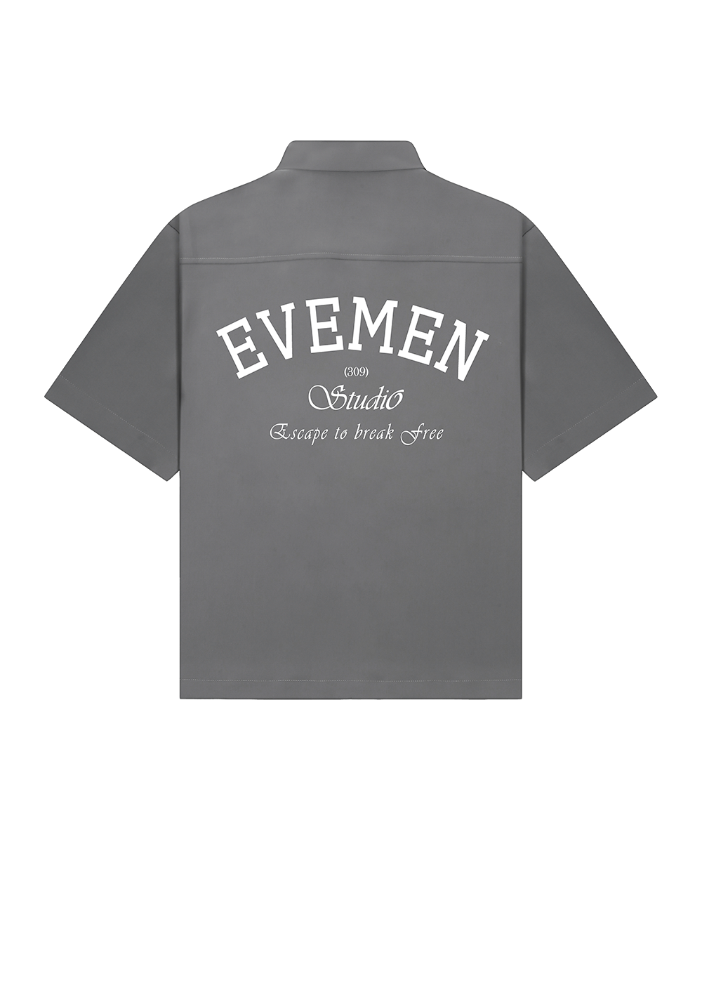 EVEMEN BOWLING SHIRT - SMOKE GREY