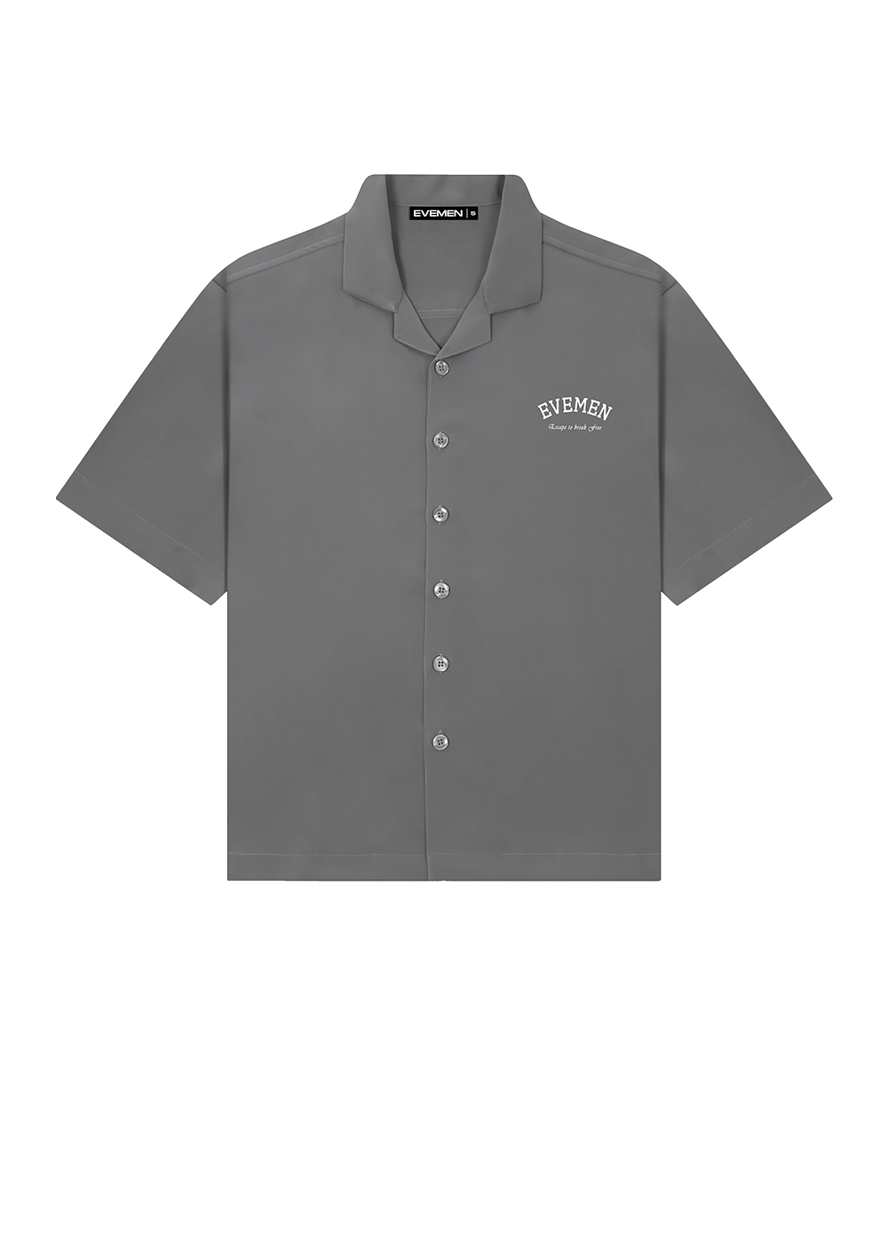 EVEMEN BOWLING SHIRT - SMOKE GREY