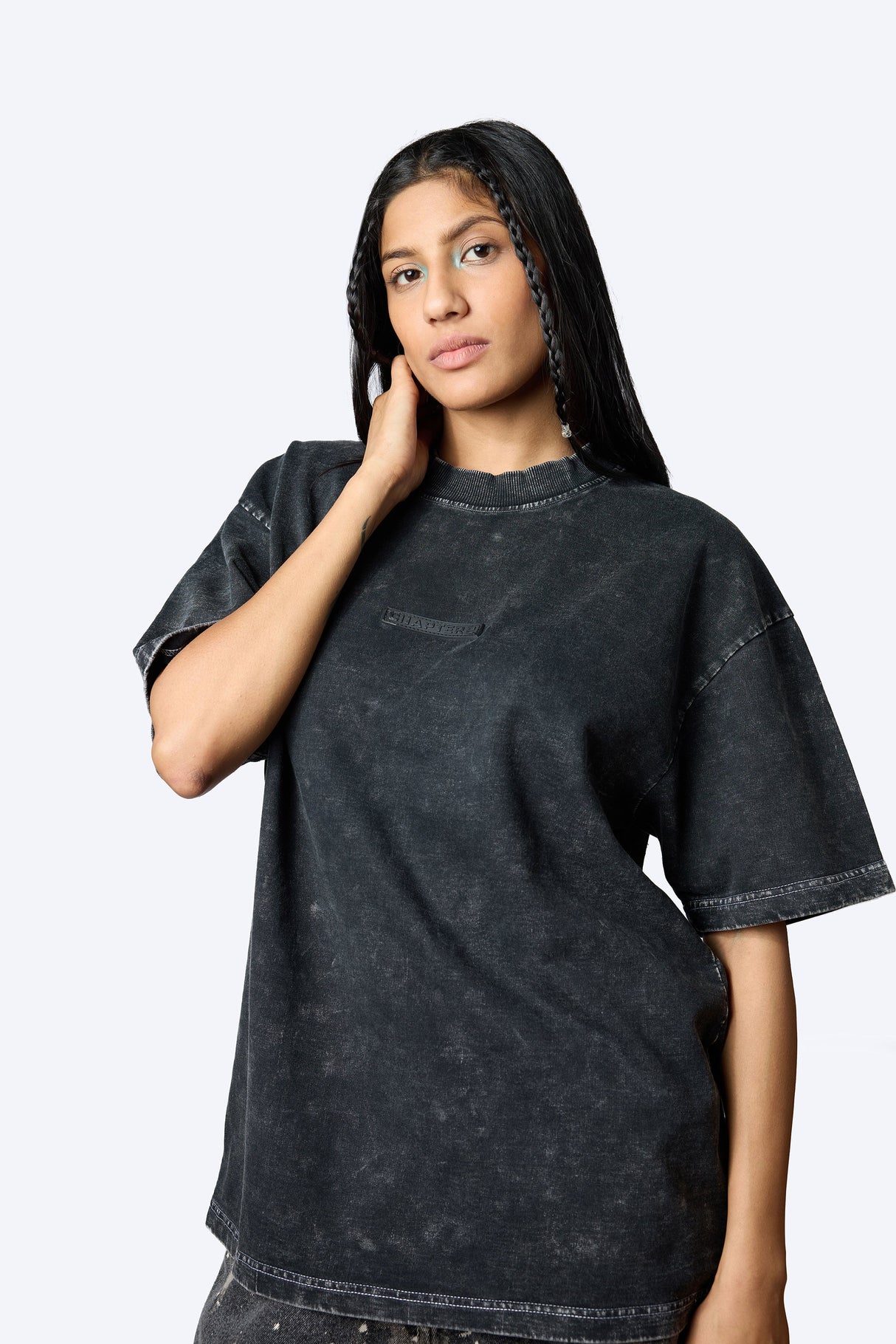 Black Washed T-Shirt – Comfortable 100% Cotton Terry