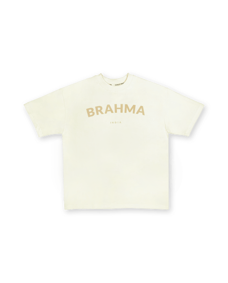 Brahma India // Beige Oversized Unisex T-shirt - dawntown