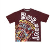 HOUSE OF BRAHMA// Burnout - Maroon Oversized T-shirt - dawntown