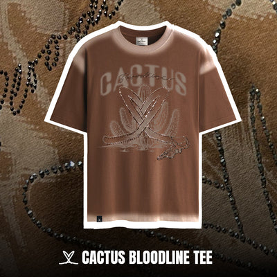 CACTUS BLOODLINE TEE - CHOCOLATE