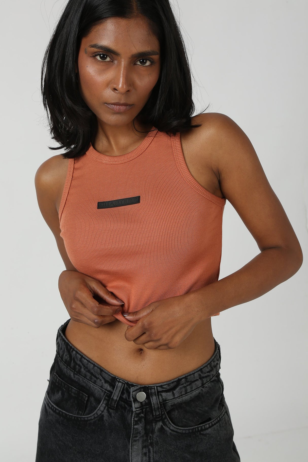 Rust Halter Crop Top