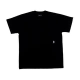 motif crewneck tee in black