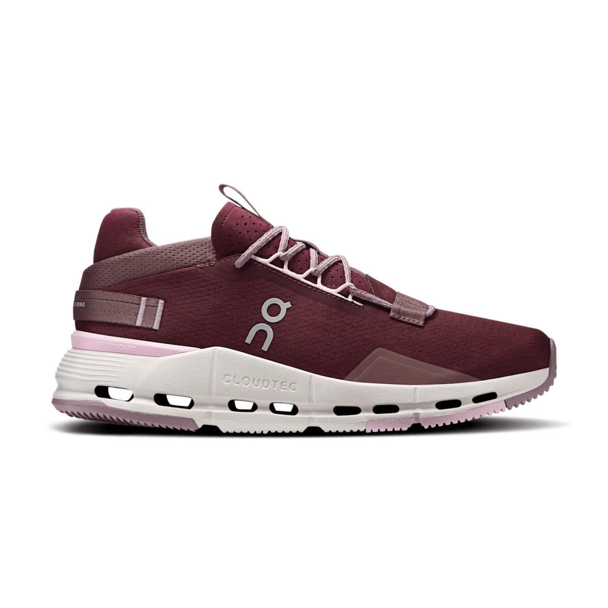 On Running Cloudnova 2 Maroon | Peony