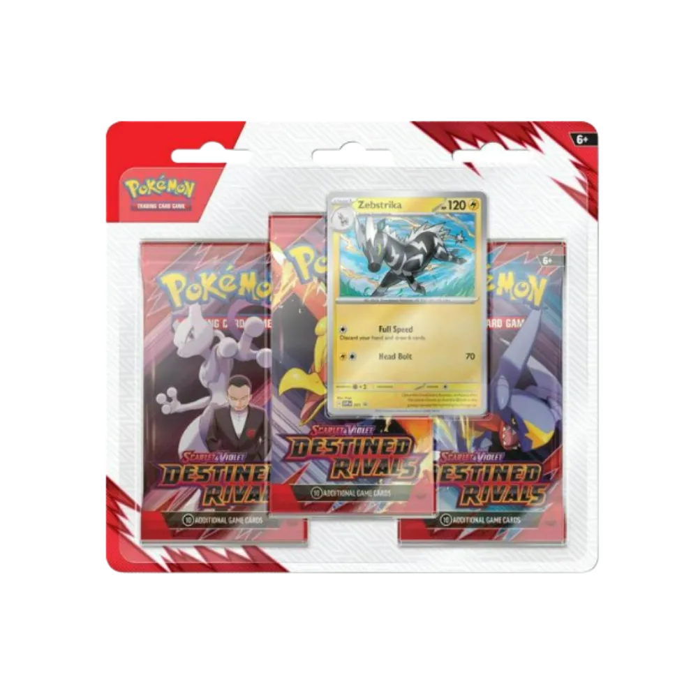 Pokemon Destined Rivals 3 Pack Blister: Zebstrika