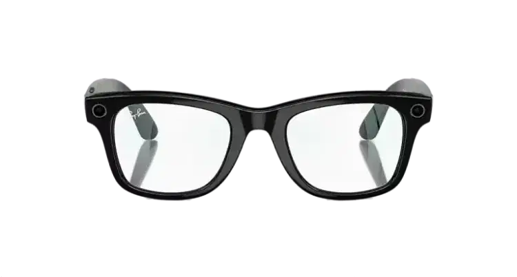 Ray Ban Meta Smart Glasses - Wayfarer Shiny Black Clear Lenses