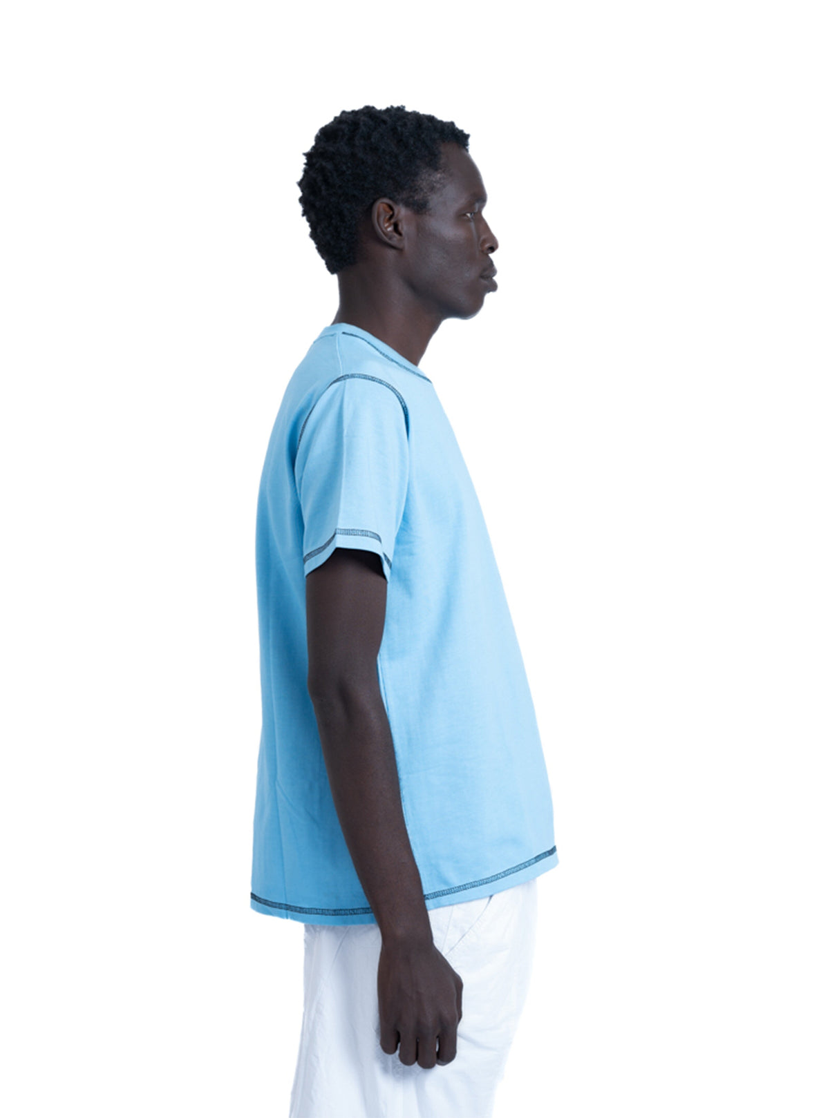 flatlock tee in azure