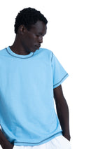 flatlock tee in azure