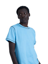 flatlock tee in azure