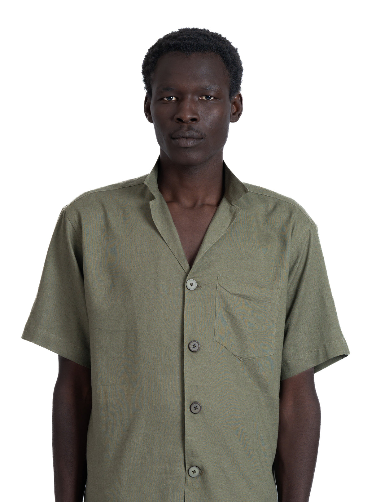 linen shirt in olive