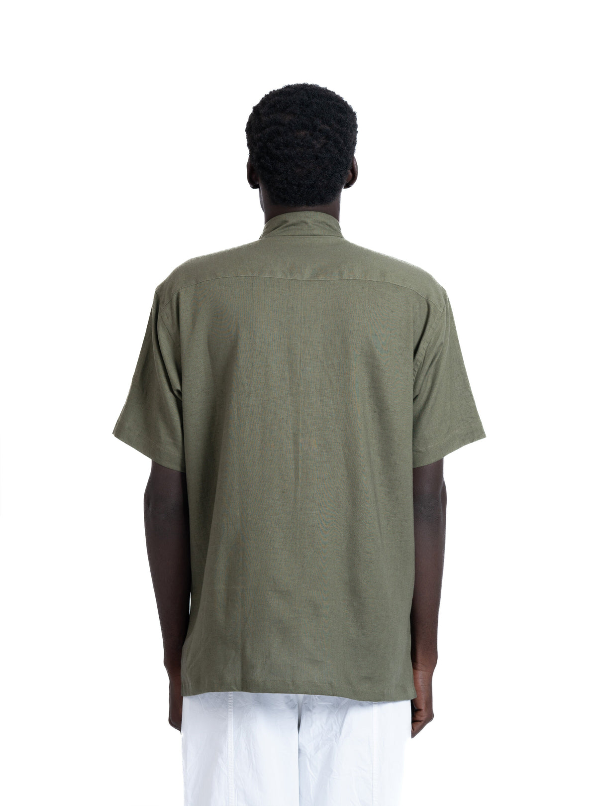 linen shirt in olive