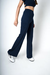 HOPHEAD NAVY BLUE HIGH WAIST PANTS - dawntown