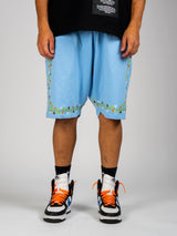 Blue Floral Shorts - dawntown