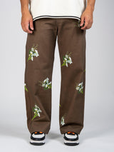 TOFFLE Brown Floral Denim - dawntown