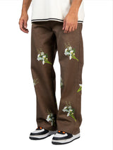 TOFFLE Brown Floral Denim - dawntown