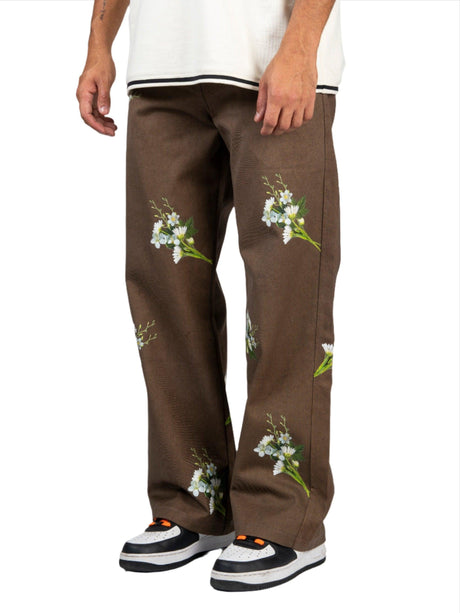 TOFFLE Brown Floral Denim - dawntown