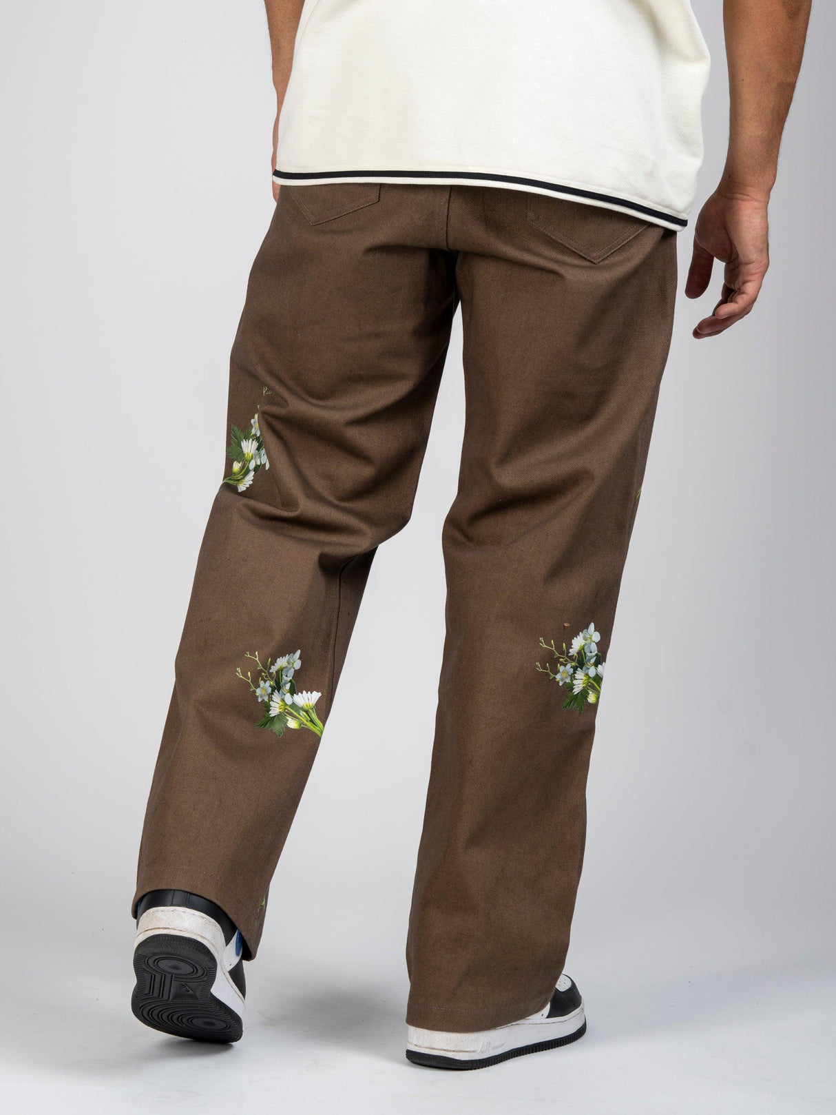 TOFFLE Brown Floral Denim - dawntown