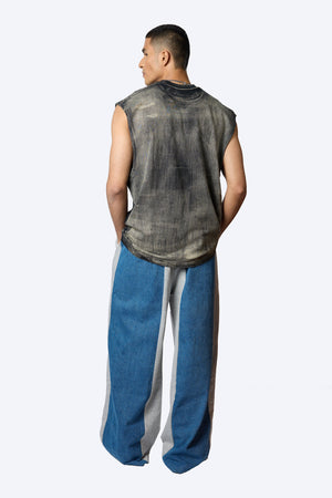 DUAL PANELLED BAGGY DENIM